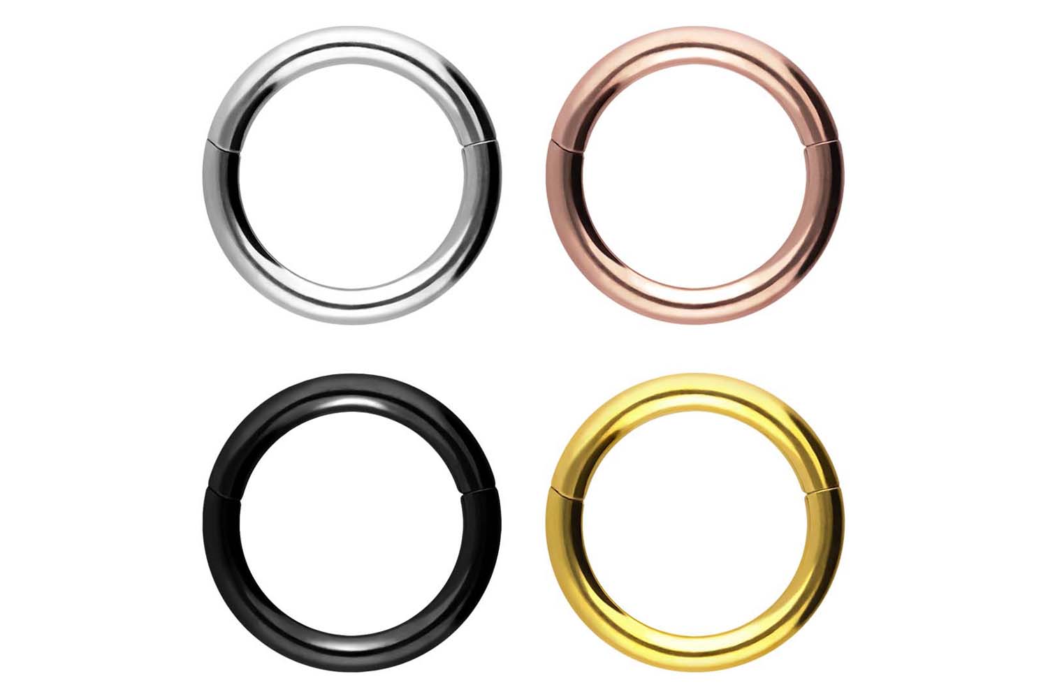 SET Chirurgenstahl Segmentring Clicker Piercing